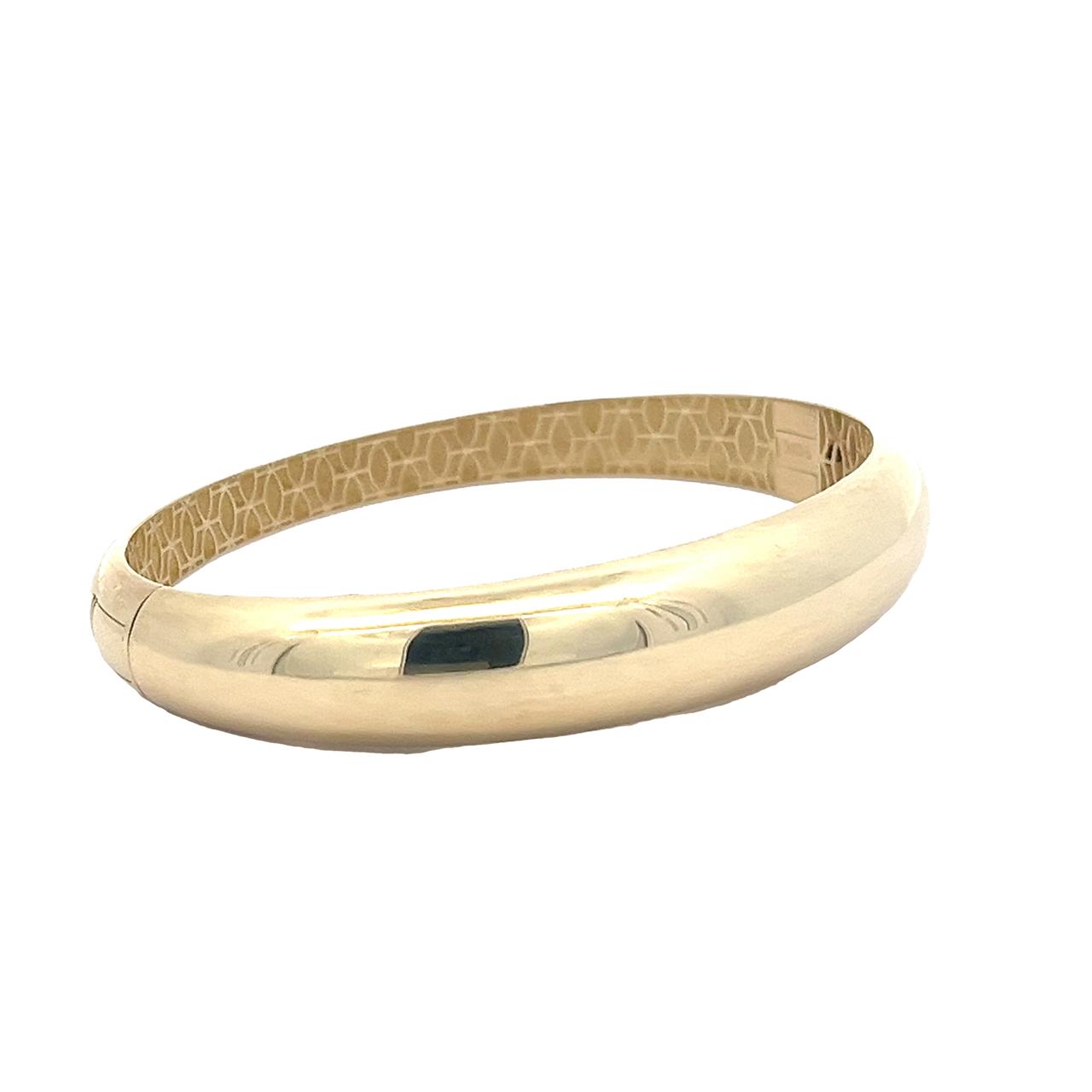 Bubble Yellow Gold Bangle Bracelet