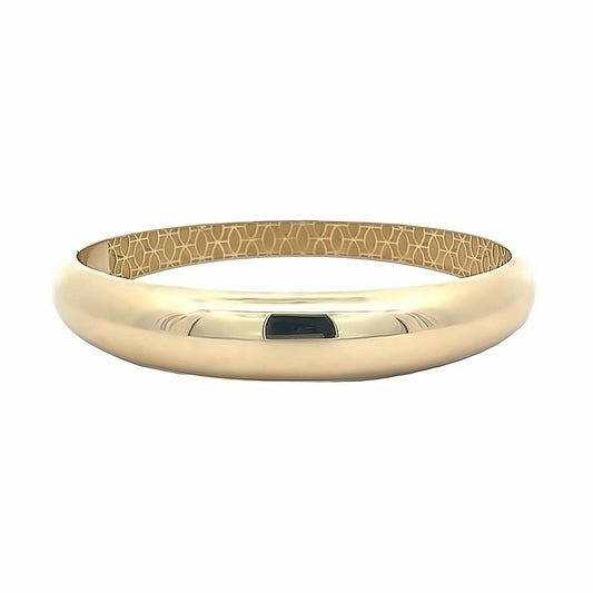 Bubble Yellow Gold Bangle Bracelet