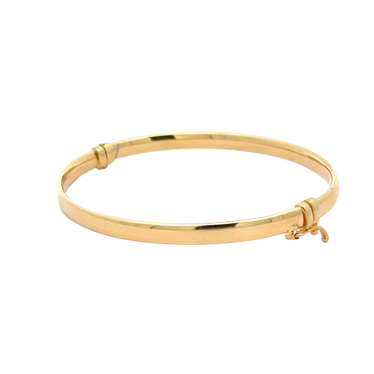 Yellow Gold Dainty Bangle Bracelet