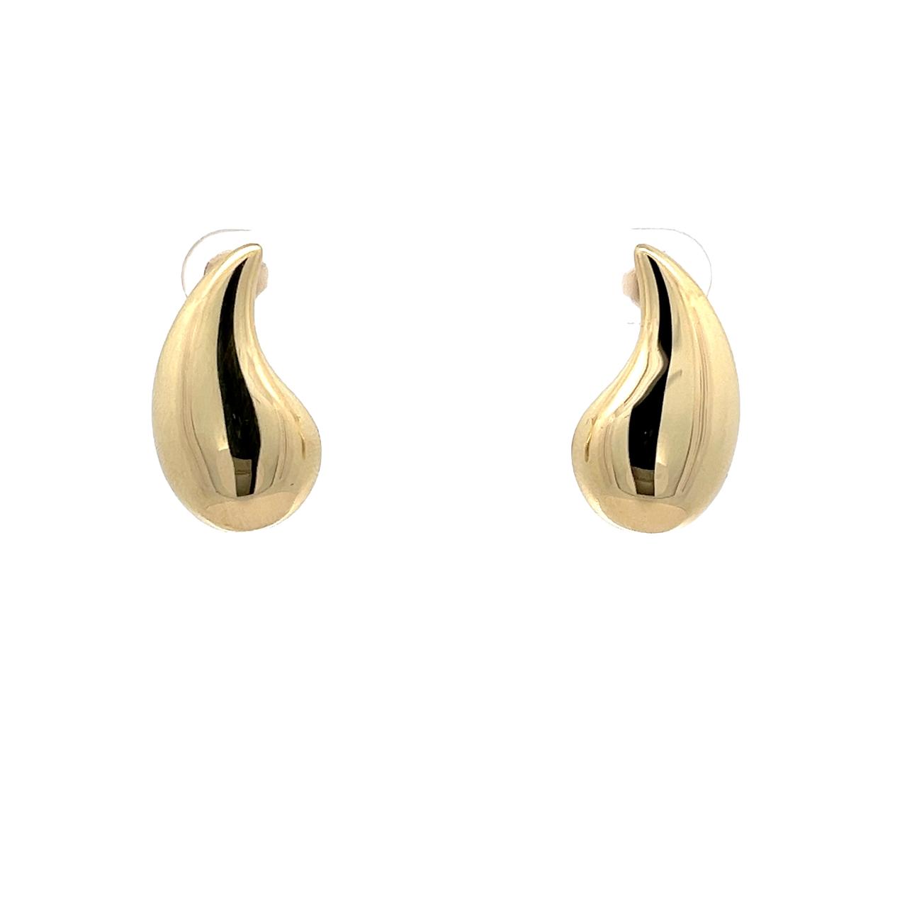 Teardrop Medium Yellow Gold Earrings