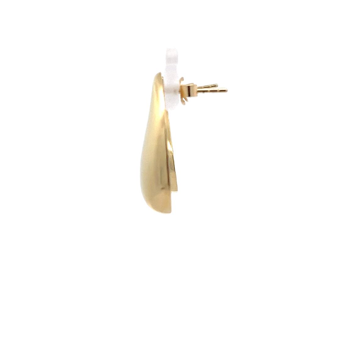 Teardrop Medium Yellow Gold Earrings