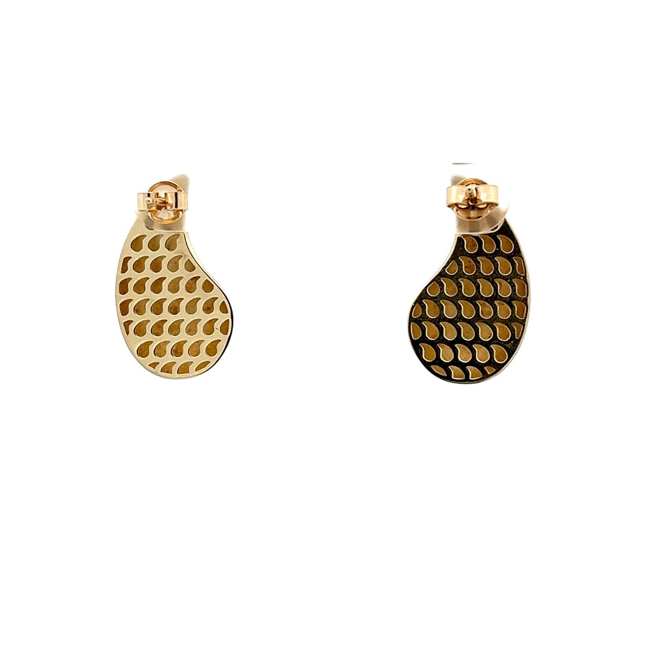 Teardrop Medium Yellow Gold Earrings